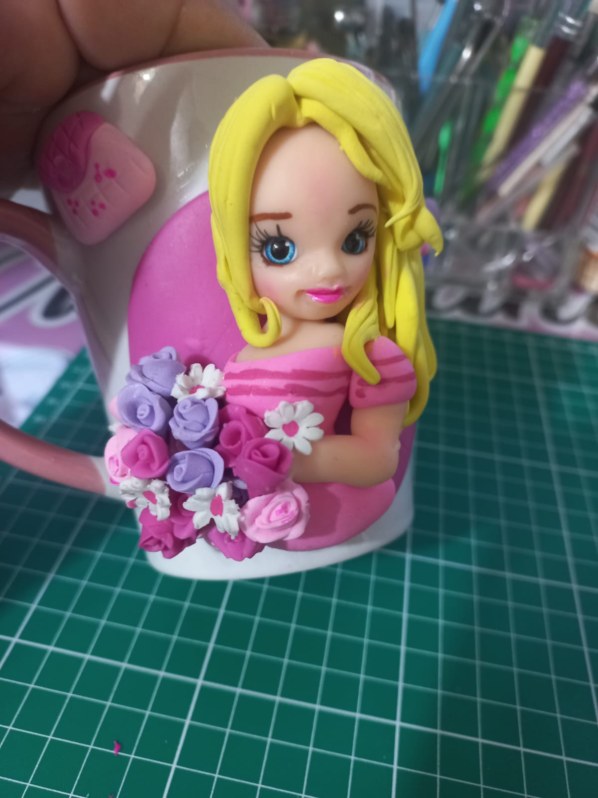 Taza decorada